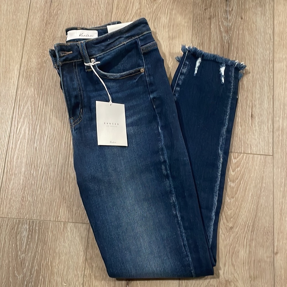 KanCan Distressed Hem Jeans